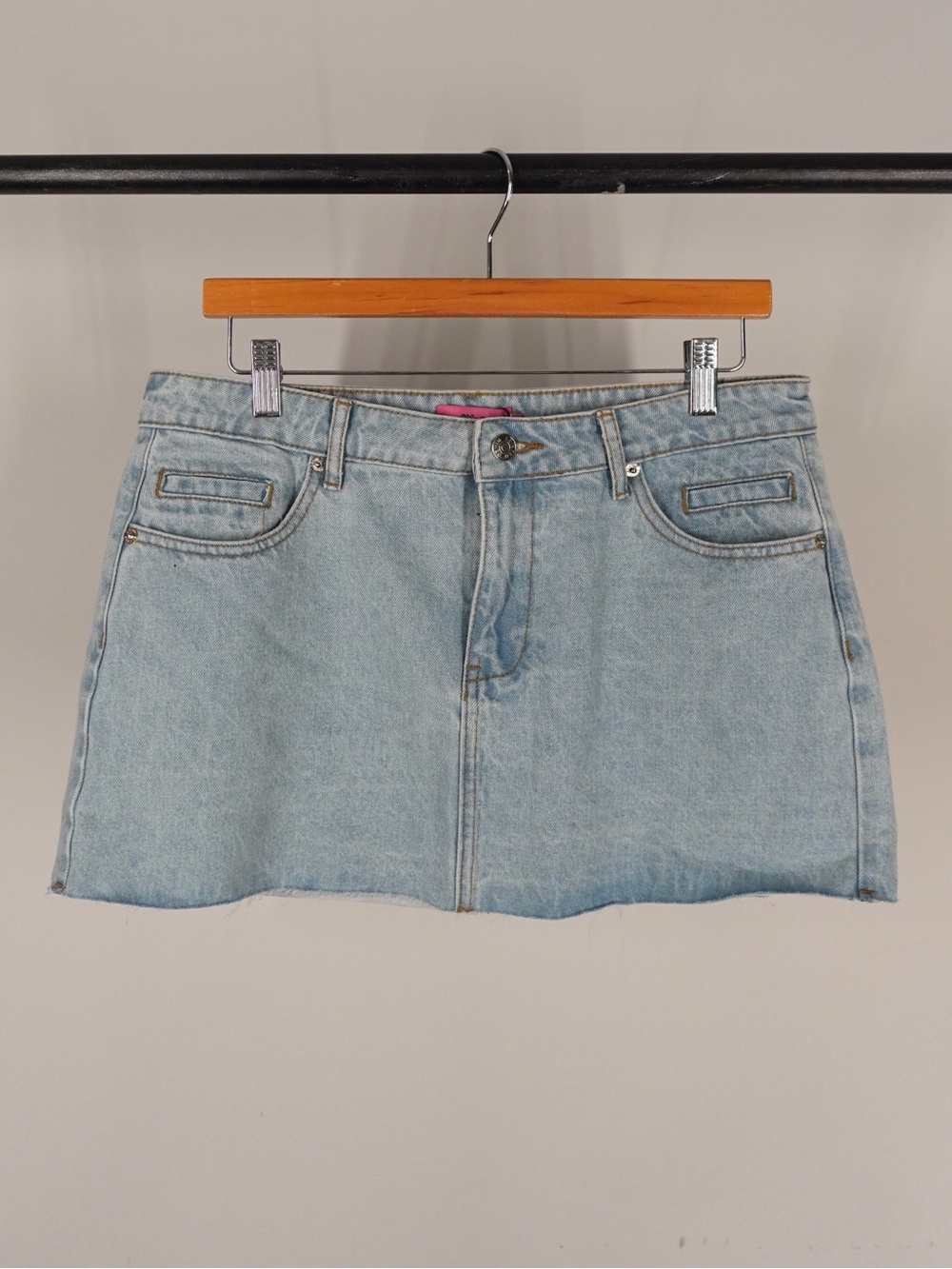 Edikted Light Blue Denim Mini Skirt Size Large NWT